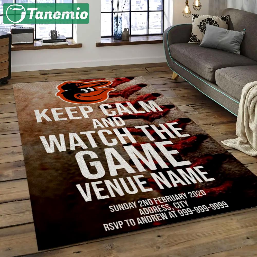 Mlb baltimore orioles baseball team logo rectangle area bo49 Rectangle Rug
