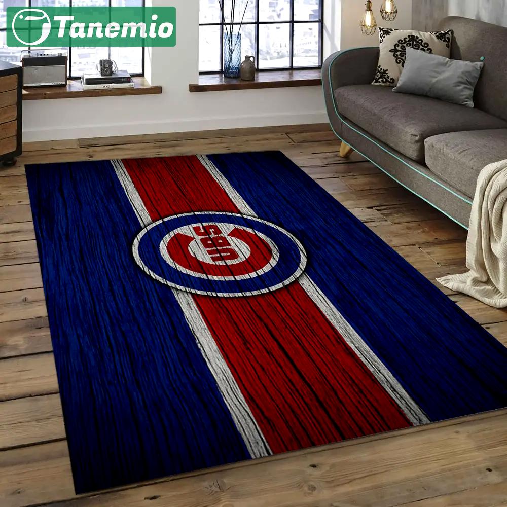 Mlb chicago cubs baseball team logo rectangle area cc18 Rectangle Rug