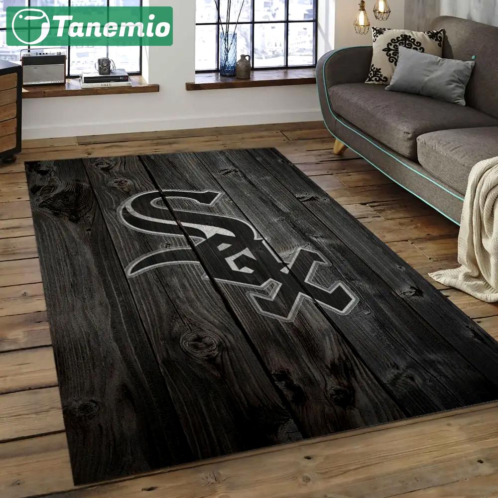 Mlb chicago white sox baseball team logo rectangle area cws32 Rectangle Rug