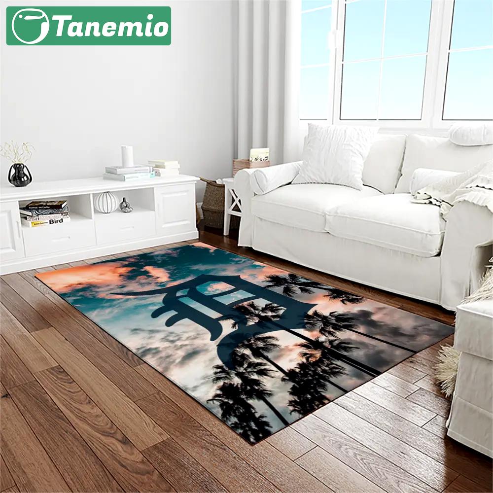 Mlb detroit tigers baseball team logo rectangle area rug dt34 Rectangle Rug