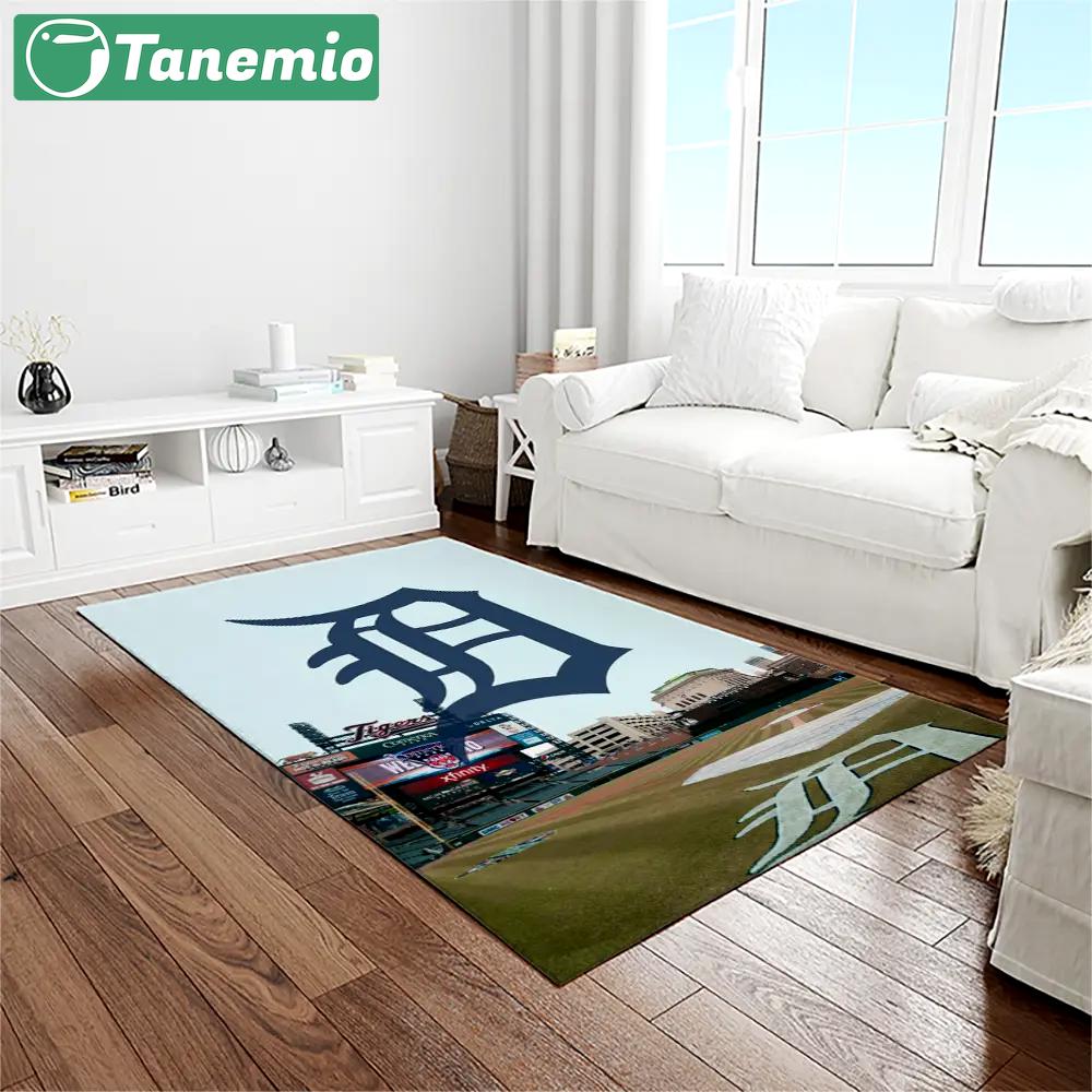 Mlb detroit tigers baseball team logo rectangle area rug dt36 Rectangle Rug