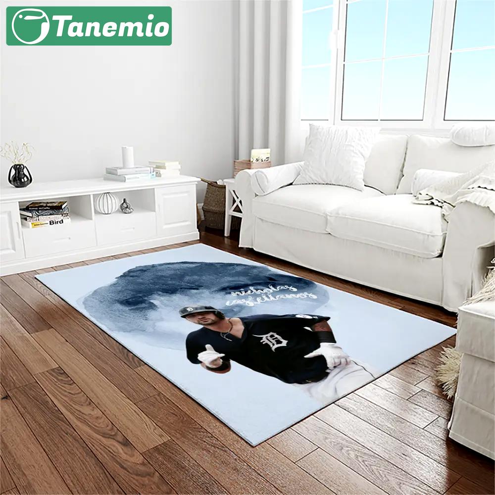 Mlb detroit tigers baseball team logo rectangle area rug dt37 Rectangle Rug