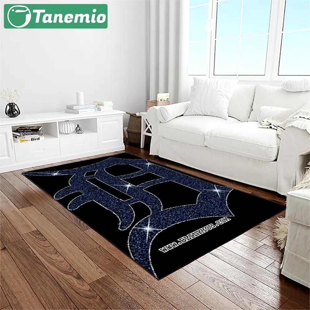 Mlb detroit tigers baseball team logo rectangle area rug dt45 Rectangle Rug