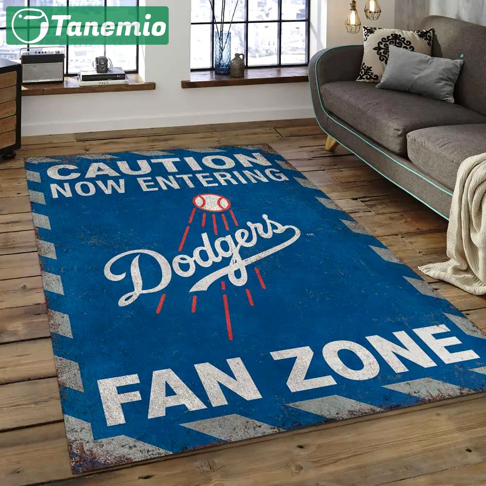 Mlb los angeles dodgers baseball team logo rectangle area lad66 Rectangle Rug