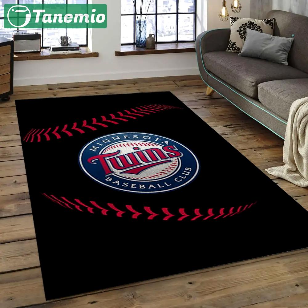 Mlb minnesota twins baseball team logo rectangle area mts01 Rectangle Rug