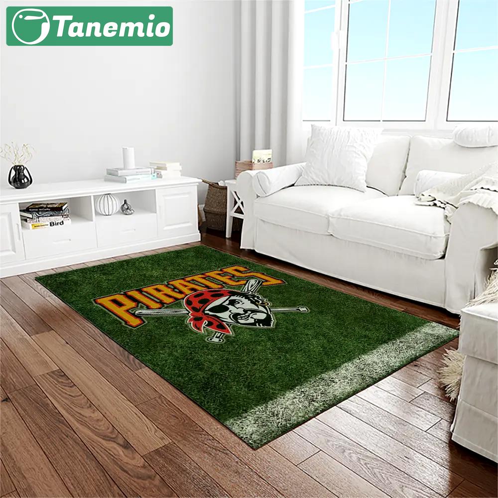 Mlb pittsburgh pirates baseball team logo rectangle area rug pp25 Rectangle Rug