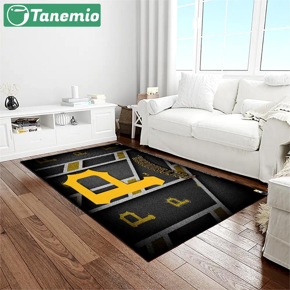 Mlb pittsburgh pirates baseball team logo rectangle area rug pp44 Rectangle Rug