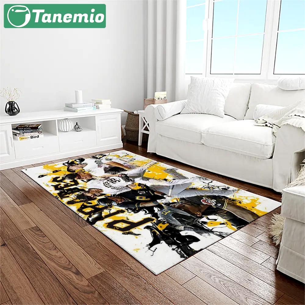 Mlb pittsburgh pirates baseball team logo rectangle area rug pp45 Rectangle Rug