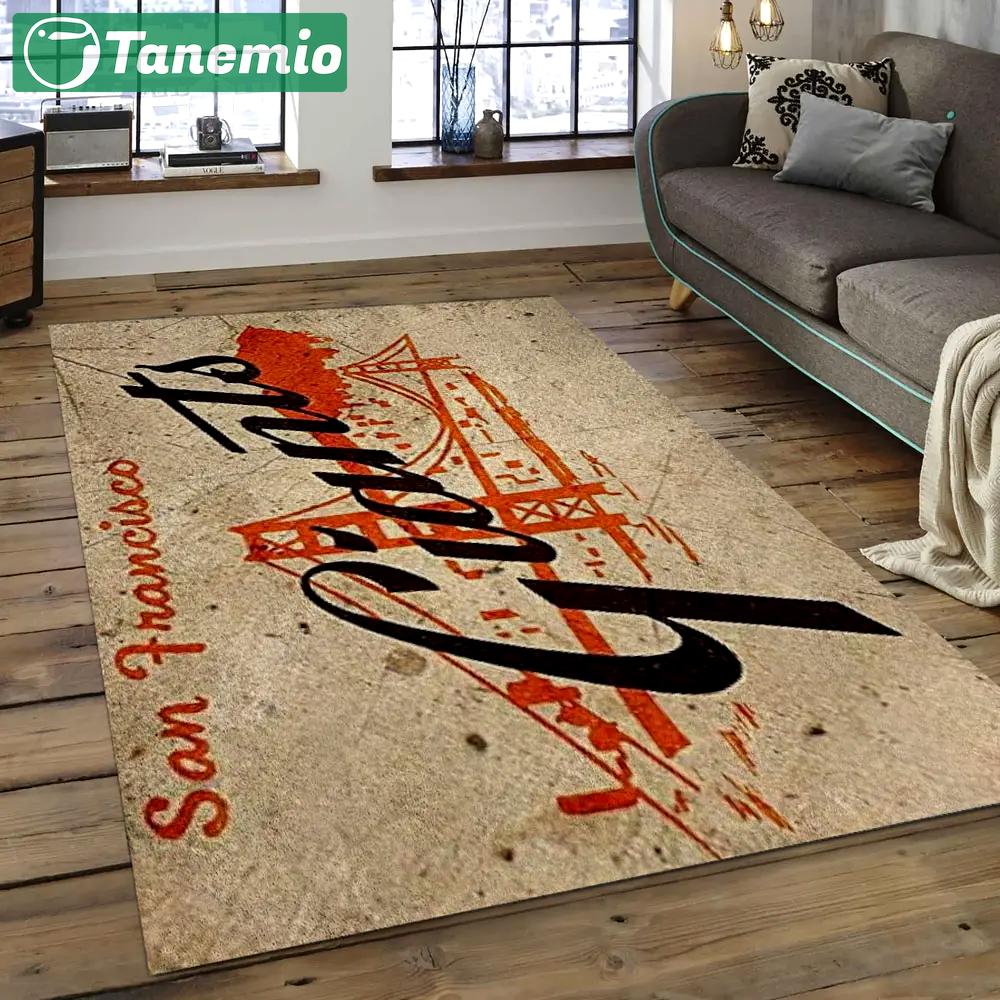Mlb san francisco giants baseball team logo rectangle area sfg16 Rectangle Rug