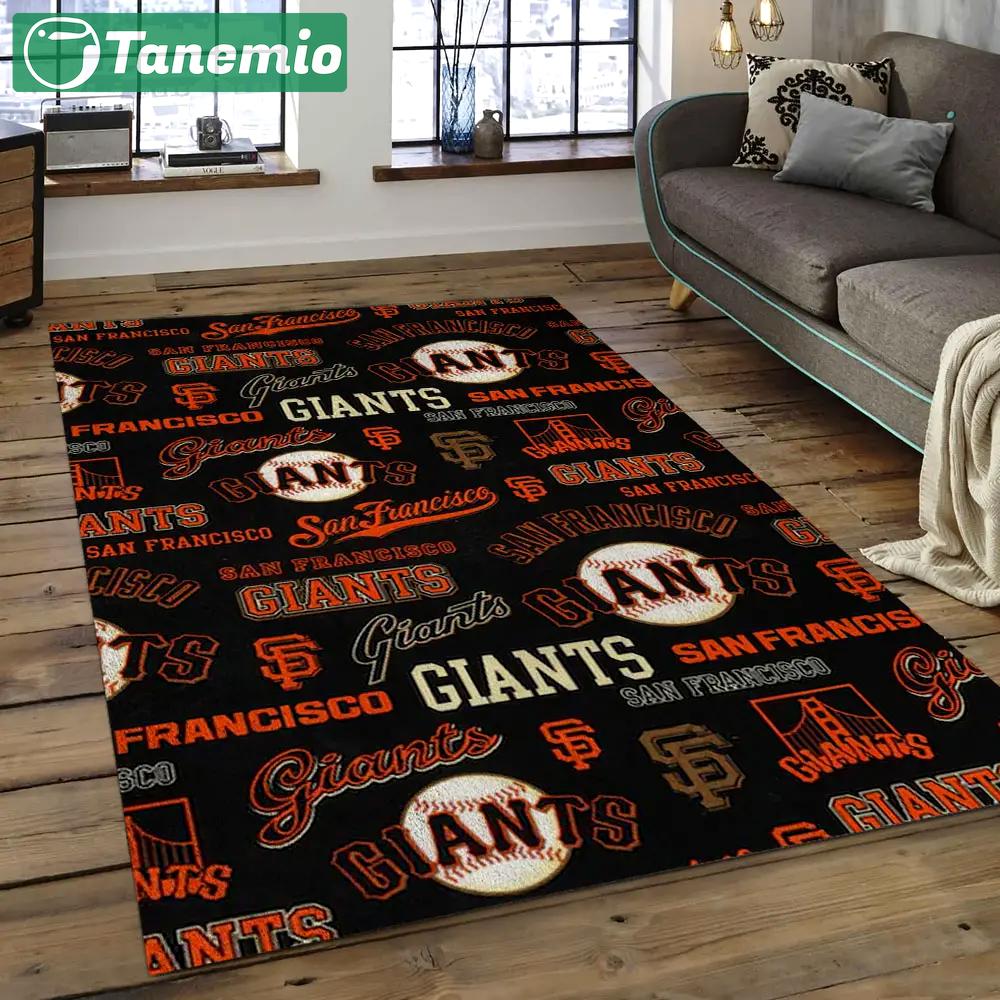 Mlb san francisco giants baseball team logo rectangle area sfg19 Rectangle Rug