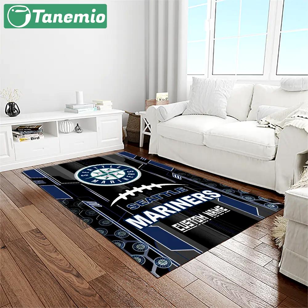 Mlb seattle mariners baseball team logo rectangle area rug sm01 Rectangle Rug