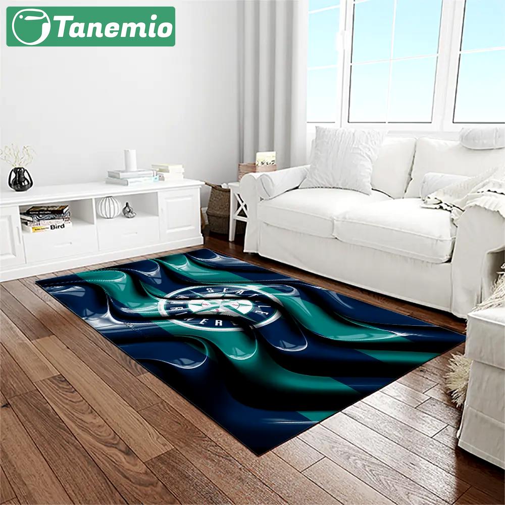 Mlb seattle mariners baseball team logo rectangle area rug sm21 Rectangle Rug