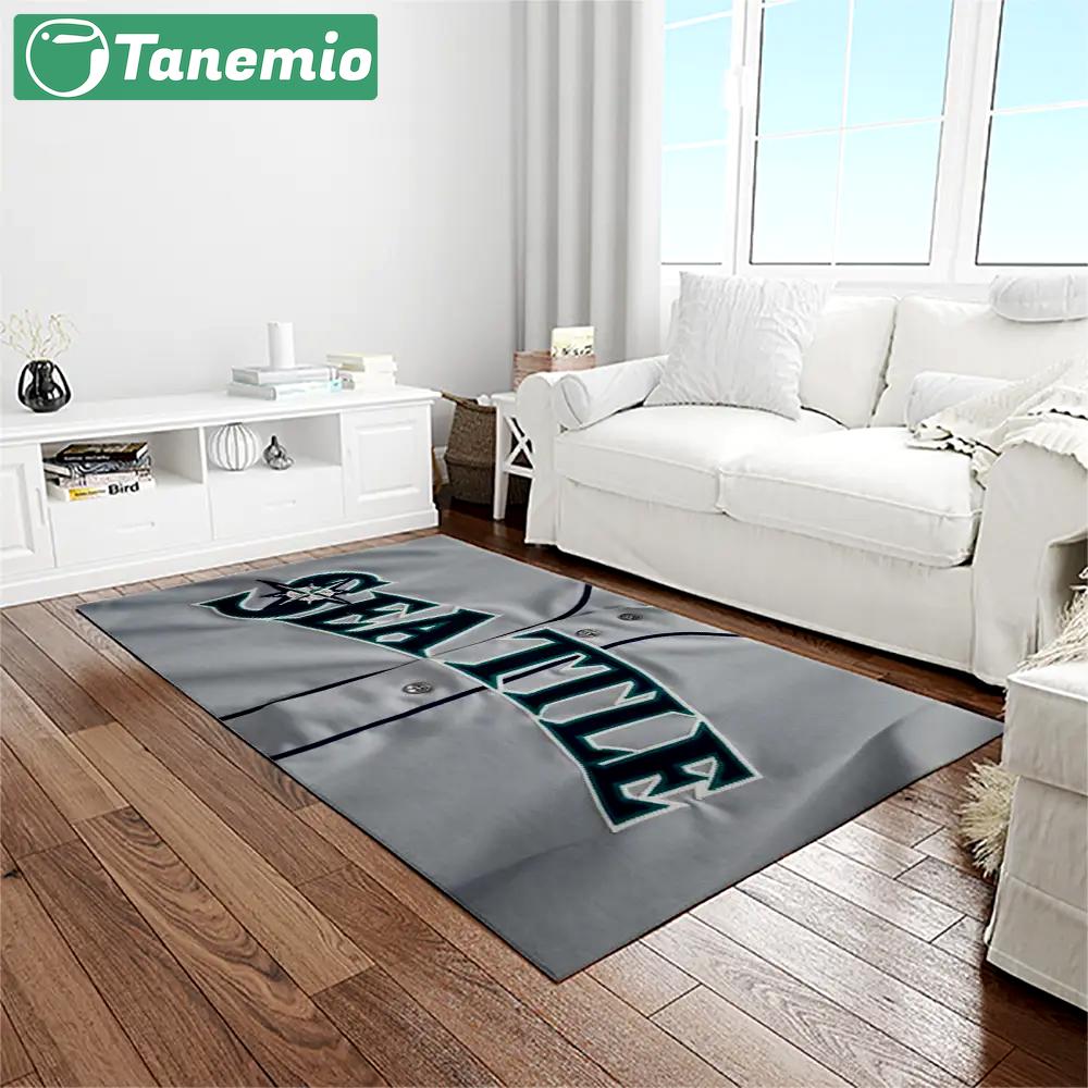 Mlb seattle mariners baseball team logo rectangle area rug sm59 Rectangle Rug