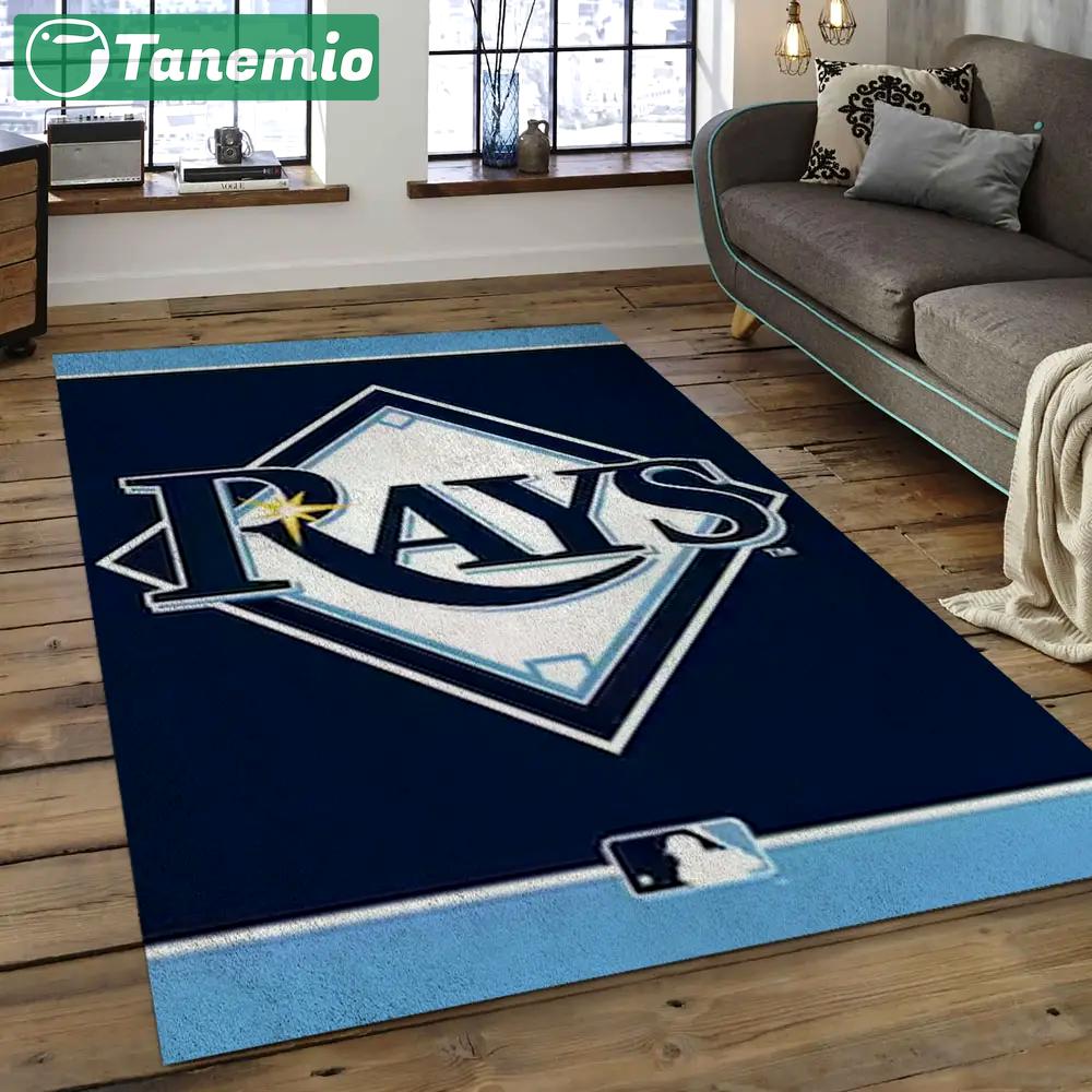 Mlb tampa bay rays baseball team logo rectangle area tbr05 Rectangle Rug