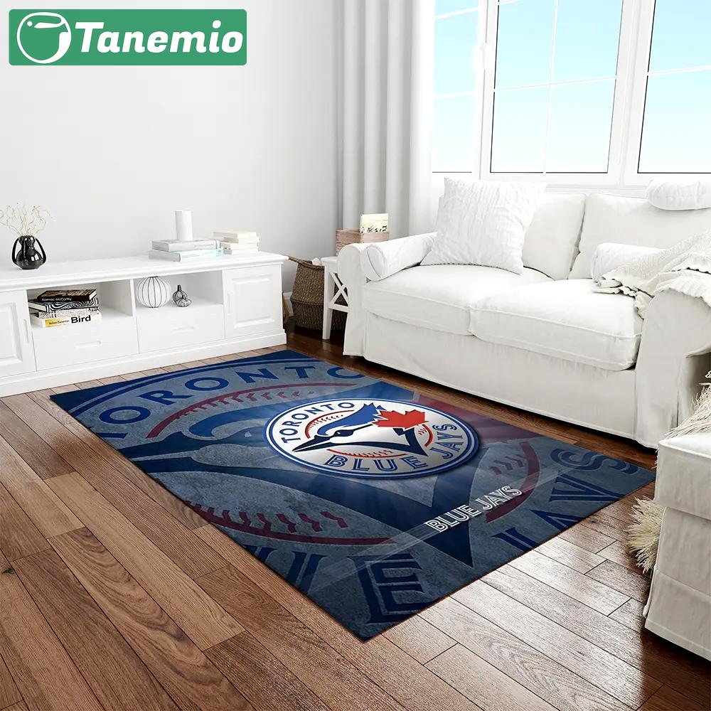 Mlb toronto blue jays baseball team logo rectangle area rug tbj15 Rectangle Rug