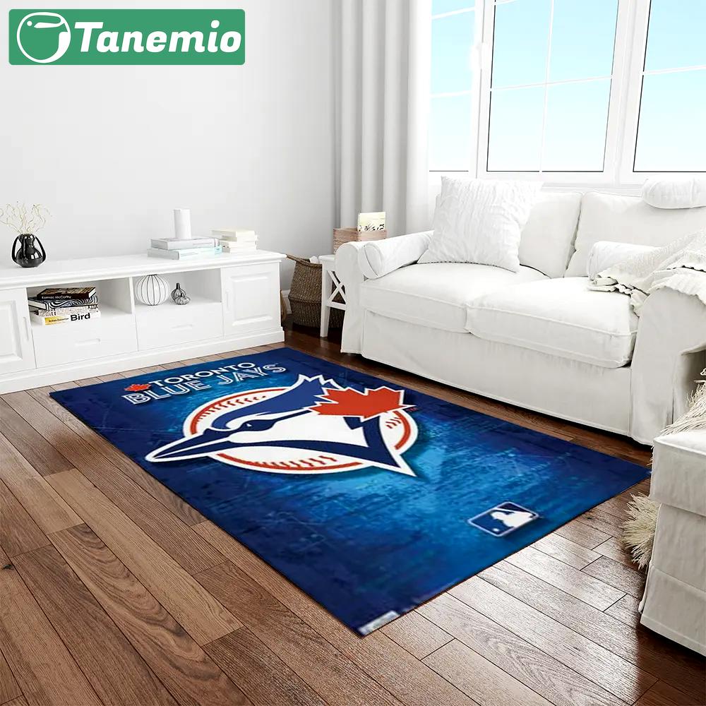 Mlb toronto blue jays baseball team logo rectangle area rug tbj19 Rectangle Rug
