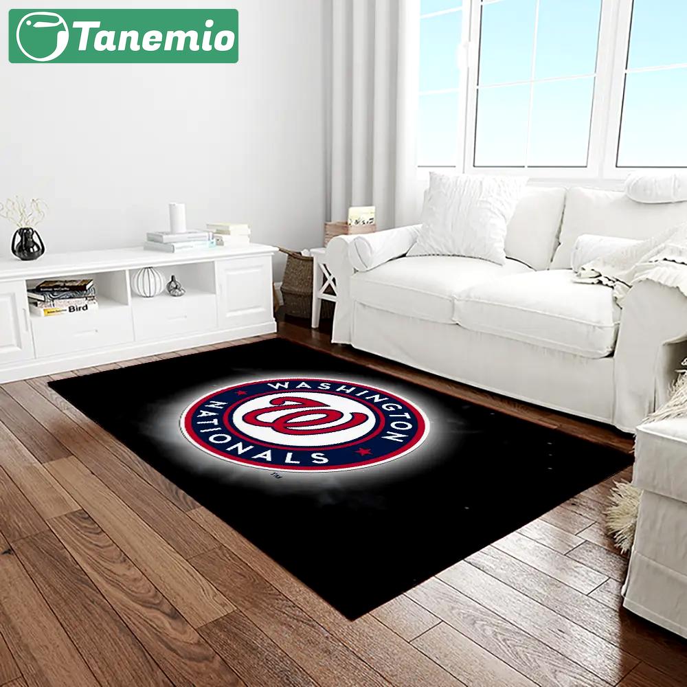 Mlb washington nationals baseball team logo rectangle area rug wn42 Rectangle Rug