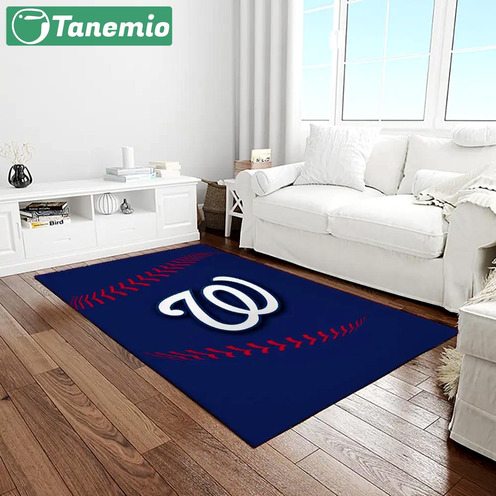 Mlb washington nationals baseball team logo rectangle area rug wn43 Rectangle Rug