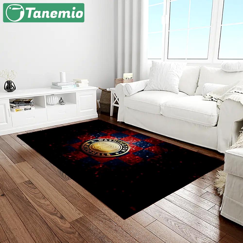 Mlb washington nationals baseball team logo rectangle area rug wn70 Rectangle Rug
