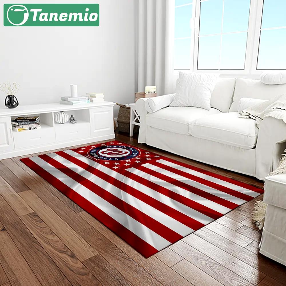 Mlb washington nationals baseball team logo rectangle area rug wn72 Rectangle Rug