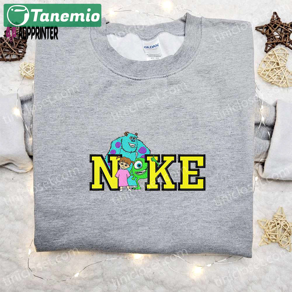 Monsters corporation x nike cartoon sweatshirt monsters inc embroidered shirt nike inspired Embroidered Shirt