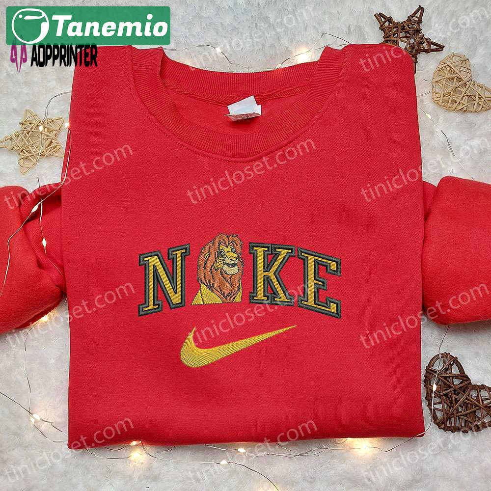Musafa x nike cartoon embroidered tshirt – best family gift nike inspired shirt Embroidered Shirt