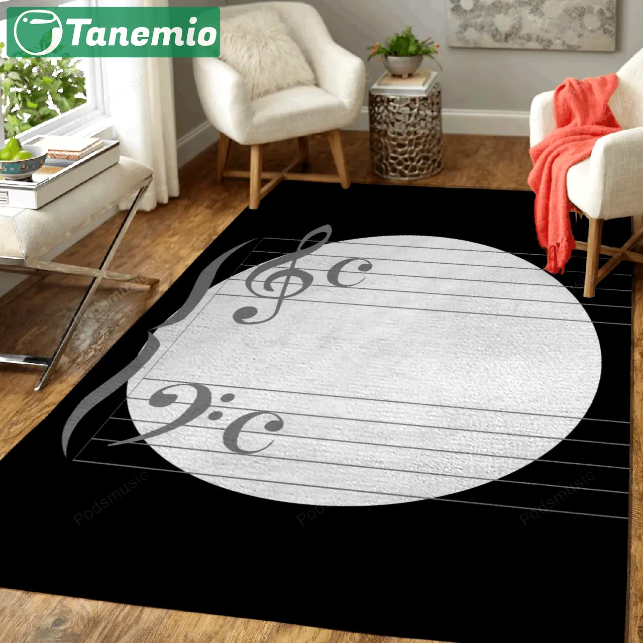 Music circle musical art for fans area rug living room carpet rug regtangle carpet floor decor home decor Rectangle Rug