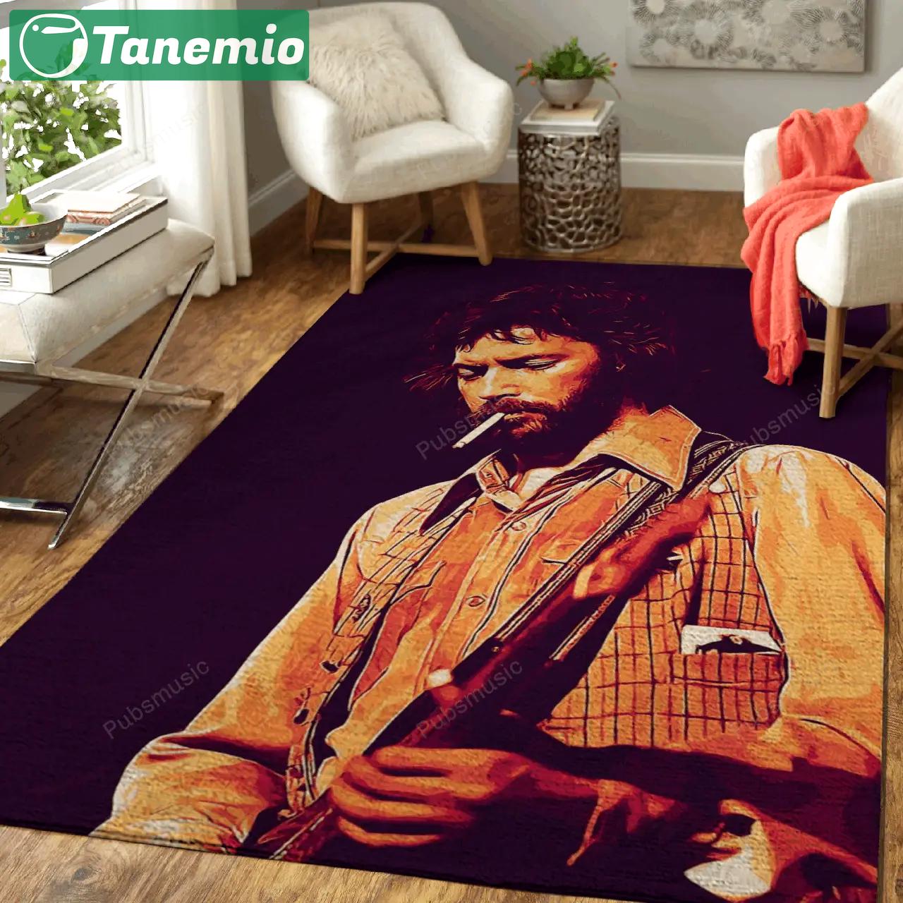 Music clapton guitarist eric clapton art for fans area rug living room carpet rug regtangle carpet floor decor home decor Rectangle Rug