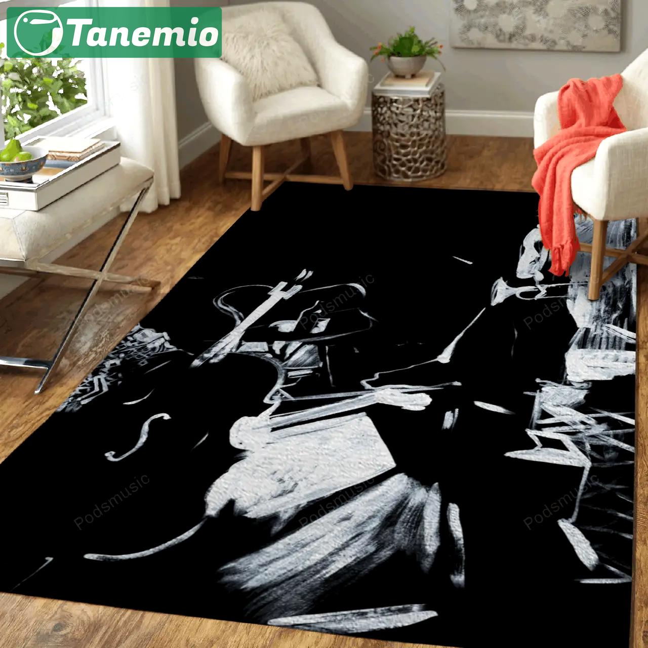 Music inside and outside inspiration art for fans area rug living room carpet rug regtangle carpet floor decor home decor Rectangle Rug