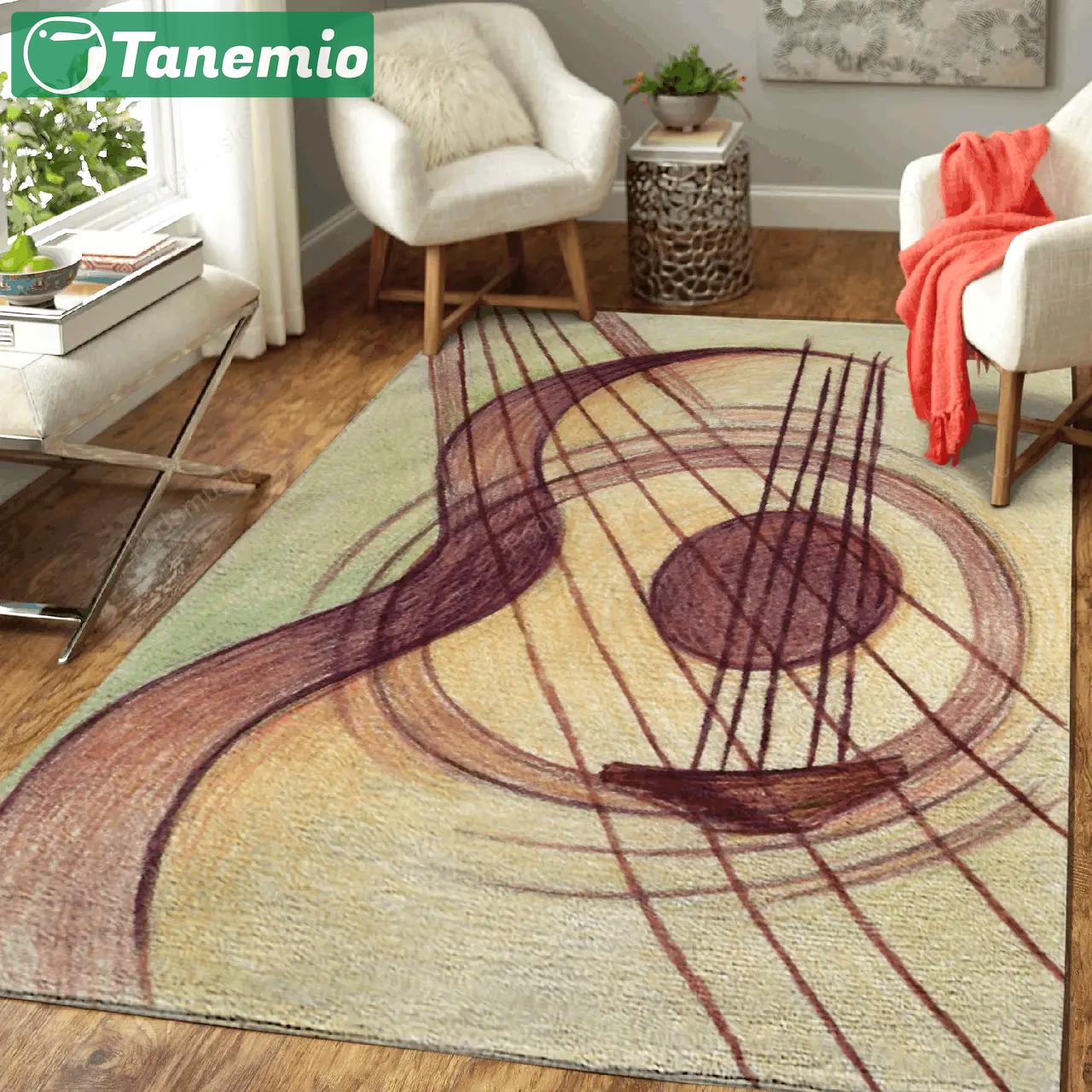 Music passion acoustic passion for music art for fans area rug living room carpet rug regtangle carpet floor decor home decor Rectangle Rug