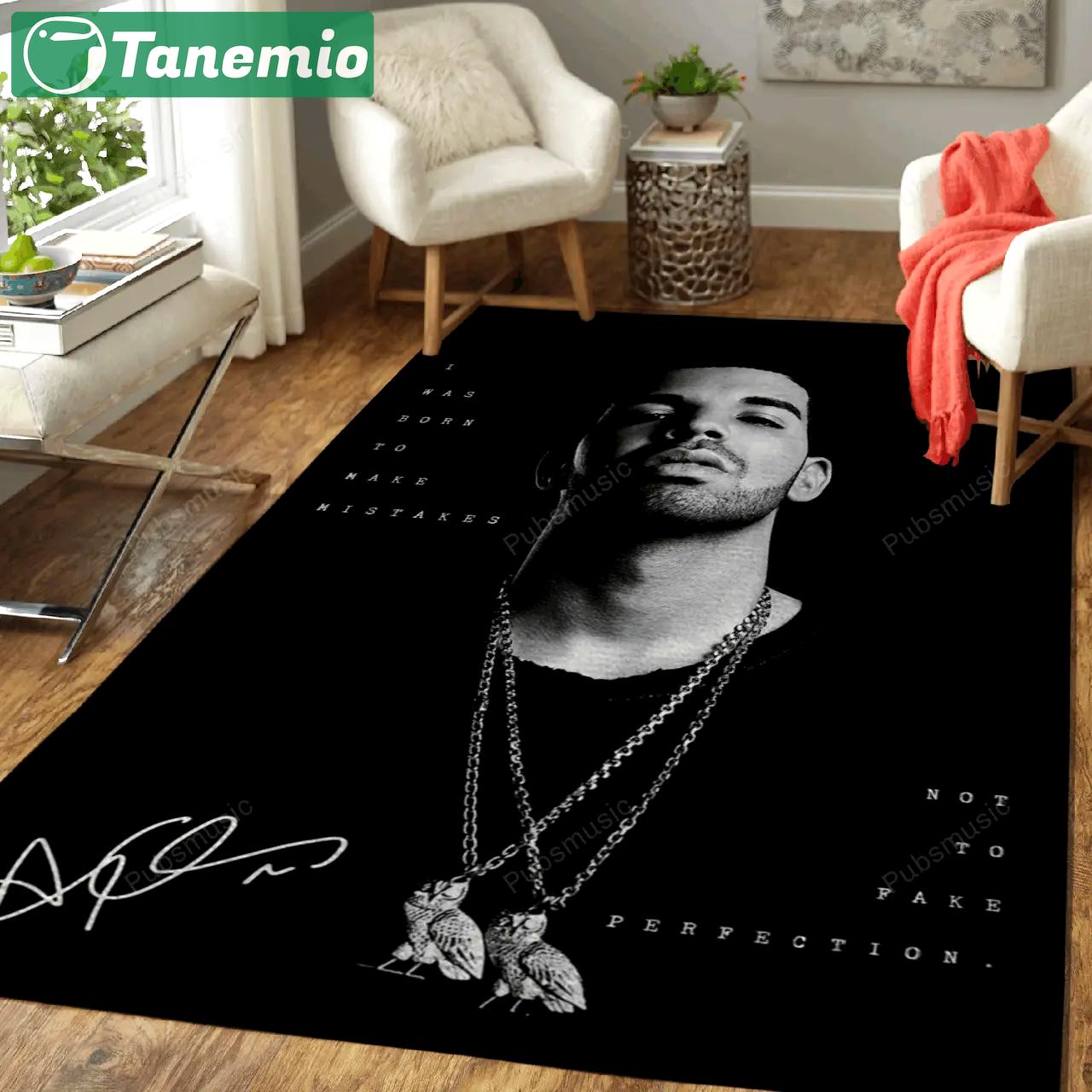 Music rapper drake music legends art for fans area rug living room carpet rug regtangle carpet floor decor home decor Rectangle Rug