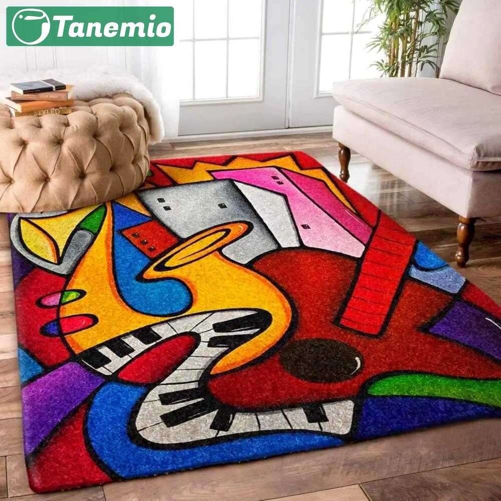 Music rug rcdd81f24434 area rug living room carpet rug regtangle carpet floor decor home decor Rectangle Rug