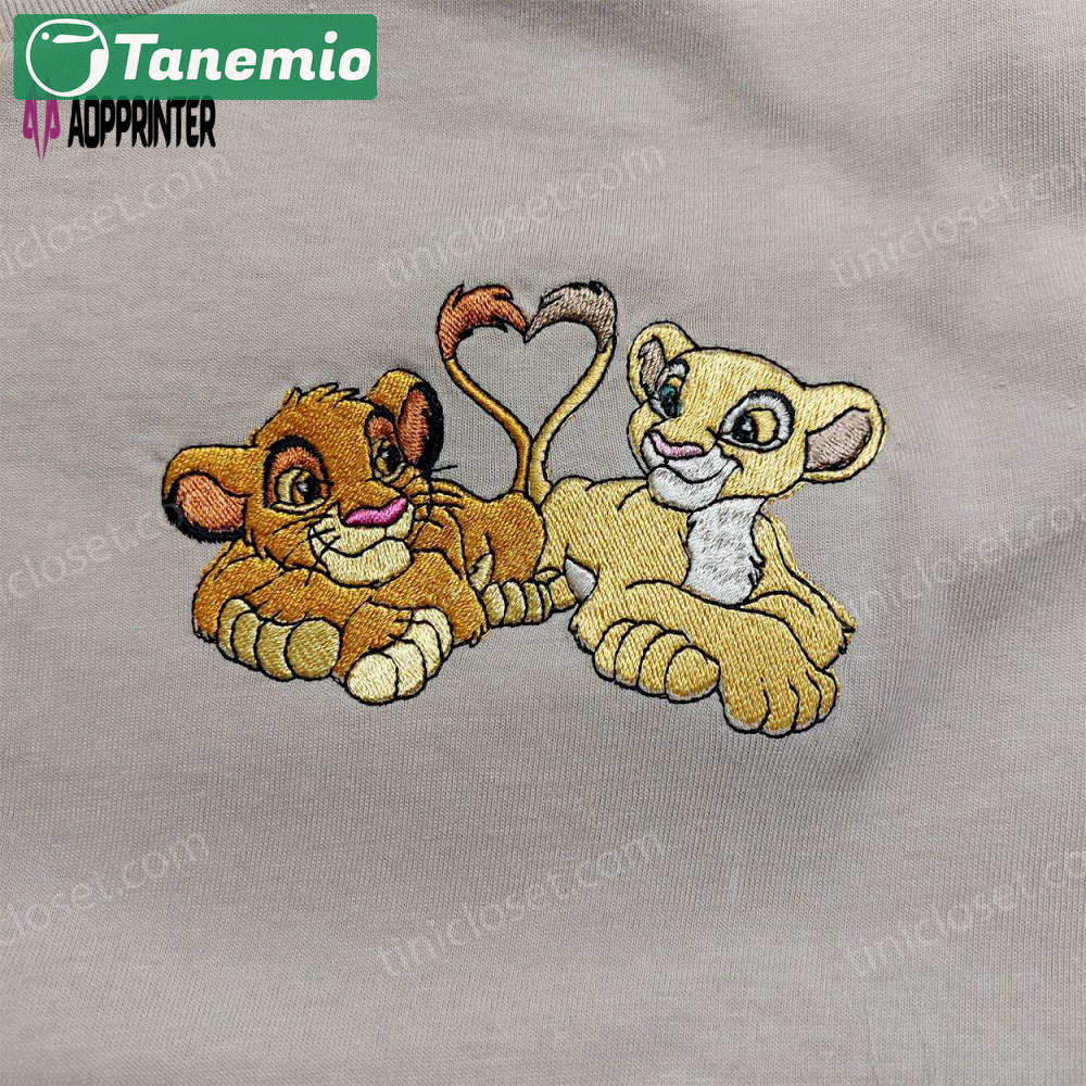 Nala simba embroidered shirt – lion king & disney anniversary shirts Embroidered Shirt