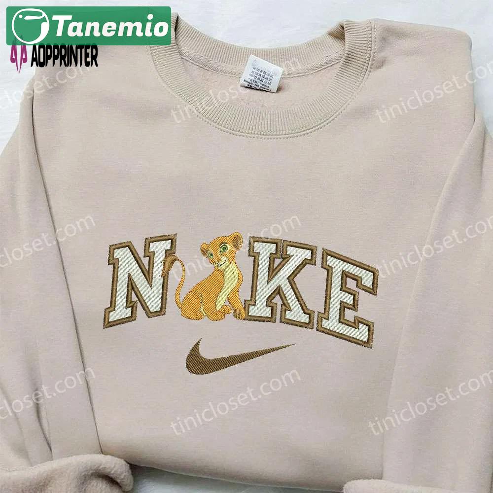 Nala x nike embroidered sweatshirt – the lion king disney shirt nike inspired design Embroidered Shirt