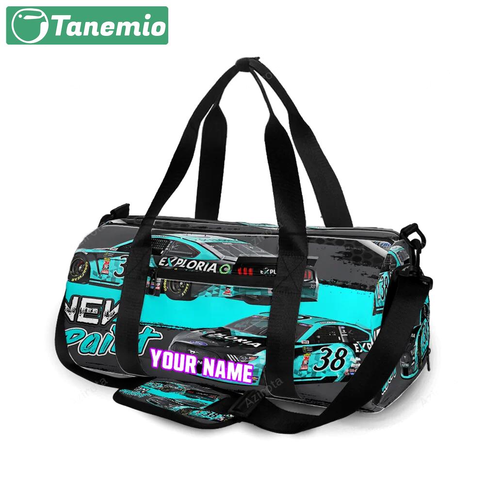 Nascar front row motor sports cars3 personalized name travel bag gym bag 223 Travel Bag
