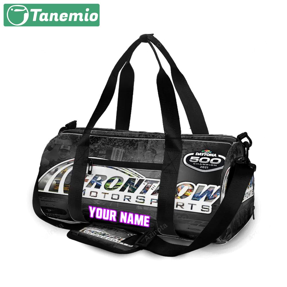 Nascar front row motor sports logo player car1 personalized name travel bag gym bag 349 Travel Bag