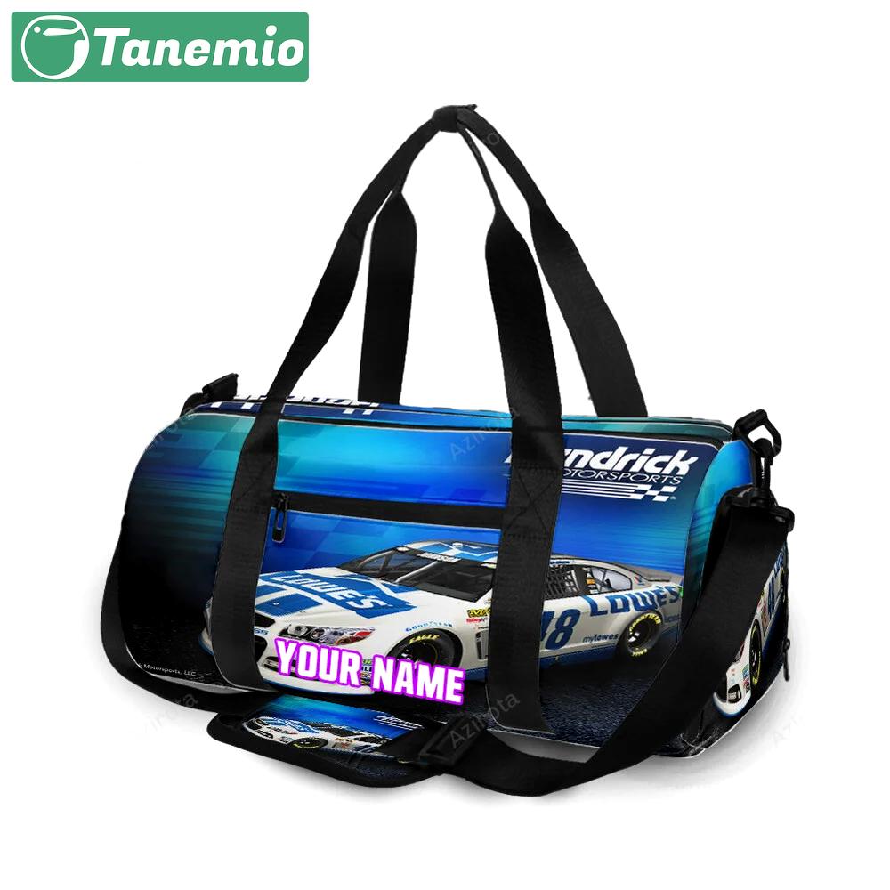 Nascar hendrick motorsports car2 personalized name travel bag gym bag 963 Travel Bag