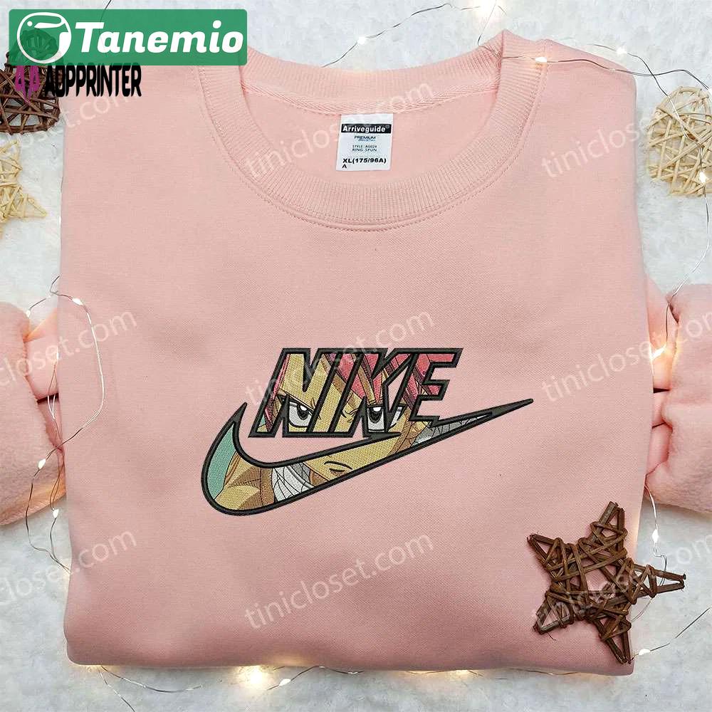Natsu dragneel x nike shirt: fairy tail embroidered nike inspired design Embroidered Shirt