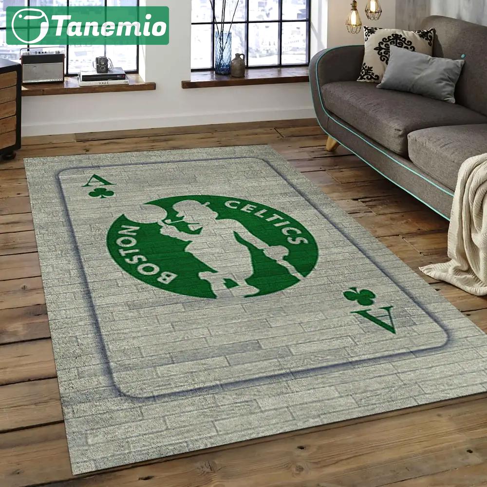 Nba boston celtics basketball legend team logo rectangle area bc14 Rectangle Rug