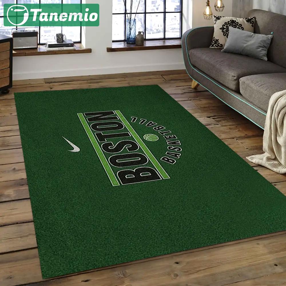 Nba boston celtics basketball legend team logo rectangle area bc22 Rectangle Rug