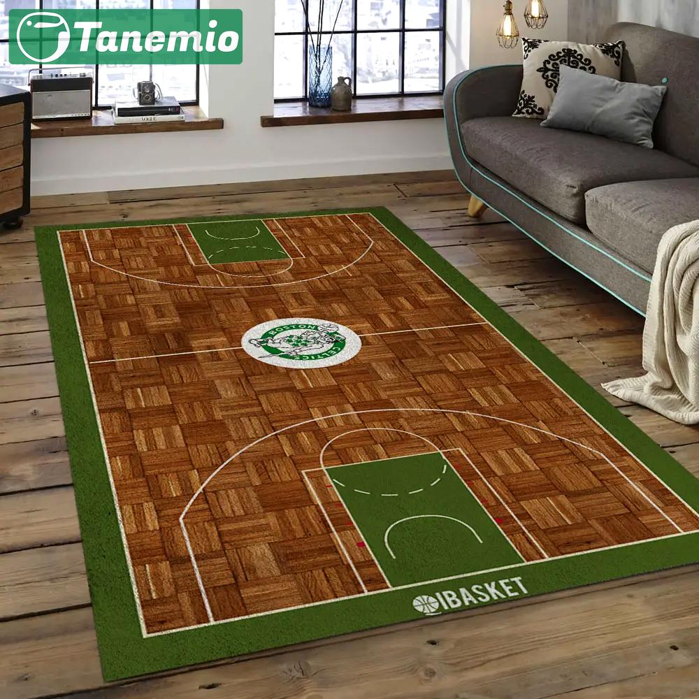 Nba boston celtics basketball legend team logo rectangle area bc52 Rectangle Rug
