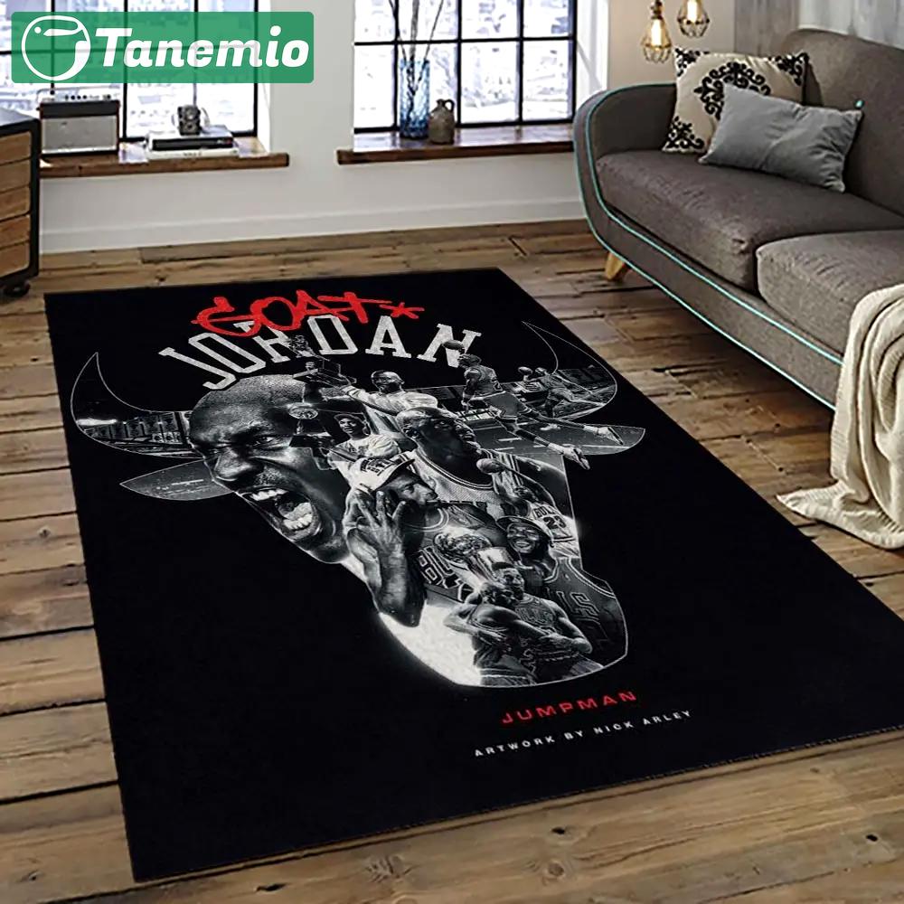 Nba chicago bulls basketball team logo sport carpet area rug home decor best gift for friends cb76 Rectangle Rug