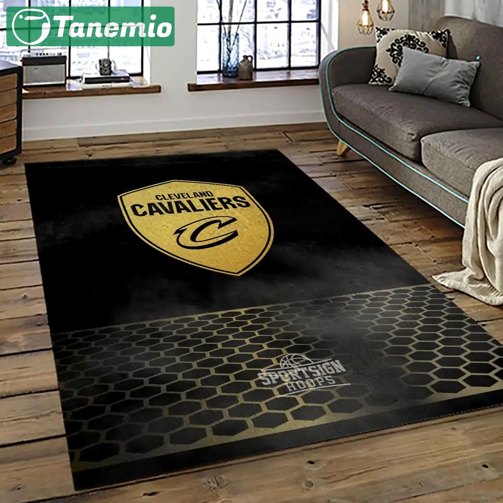 Nba cleveland cavaliers basketball team logo sport carpet rectangle area rug for living room cca6 Rectangle Rug