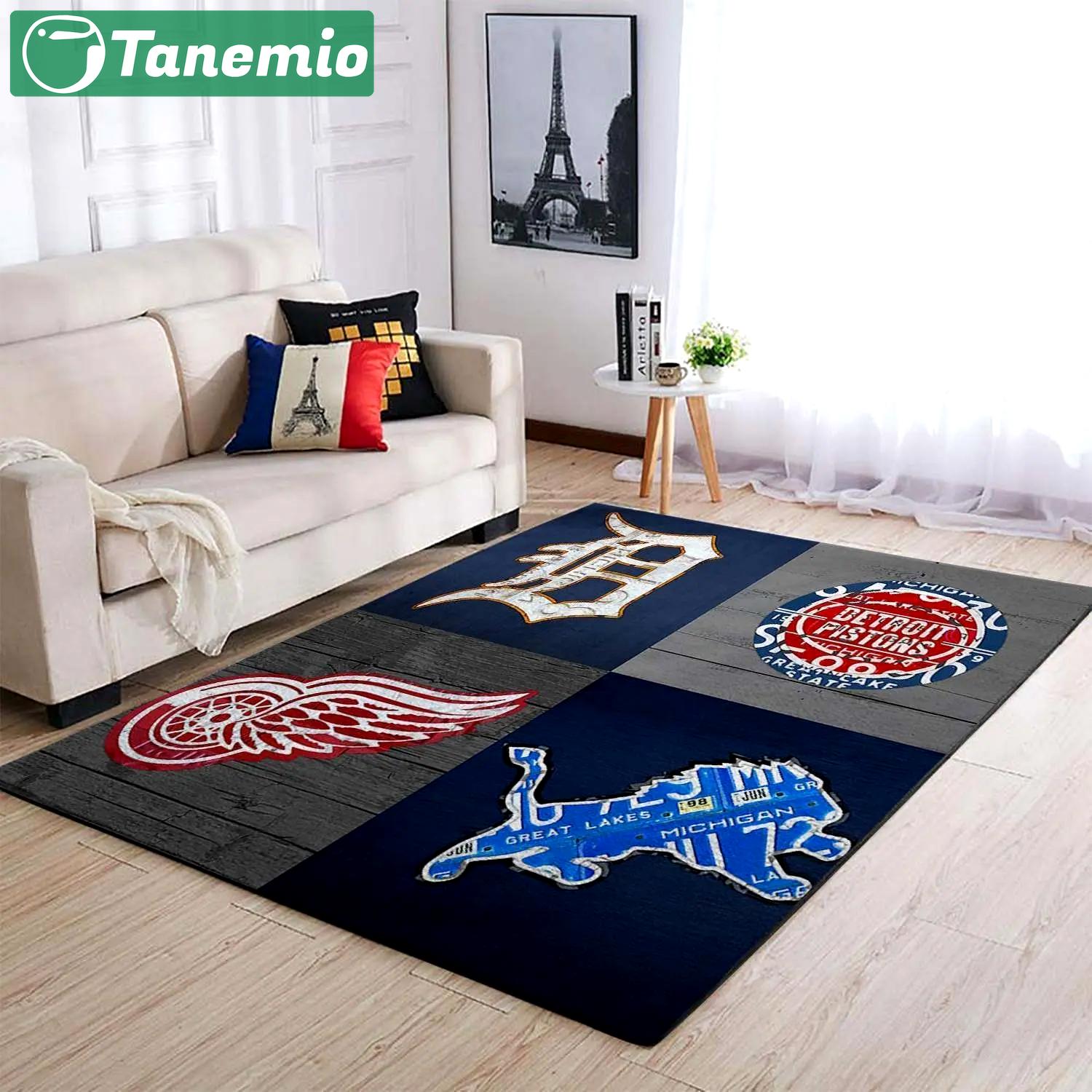 Nba detroit tigers detroit pistons detroit red wings detroit lions fn261243 Rectangle Rug