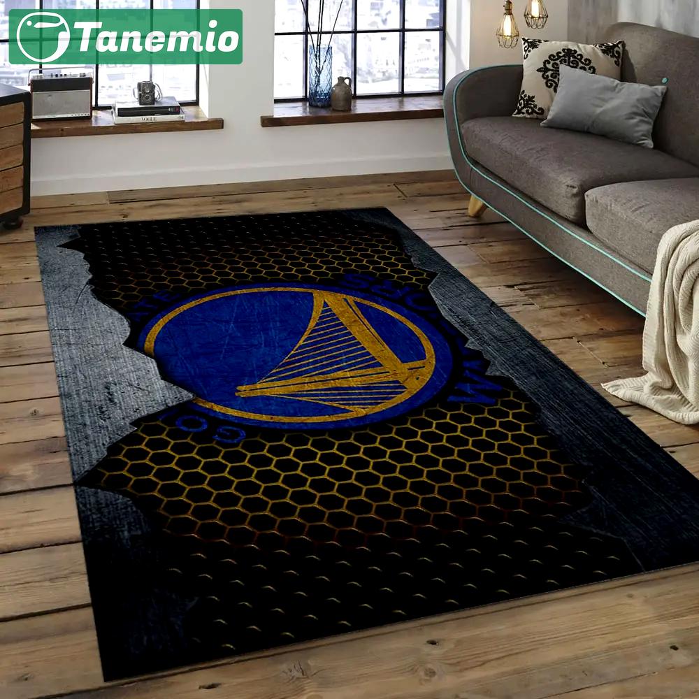 Nba golden state warriors basketball legend team logo rectangle area gsw24 Rectangle Rug