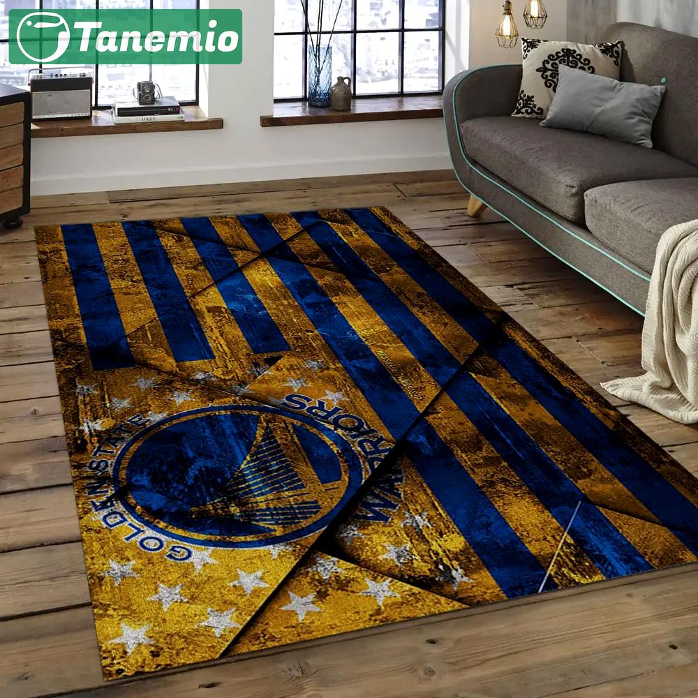 Nba golden state warriors basketball legend team logo rectangle area gsw32 Rectangle Rug