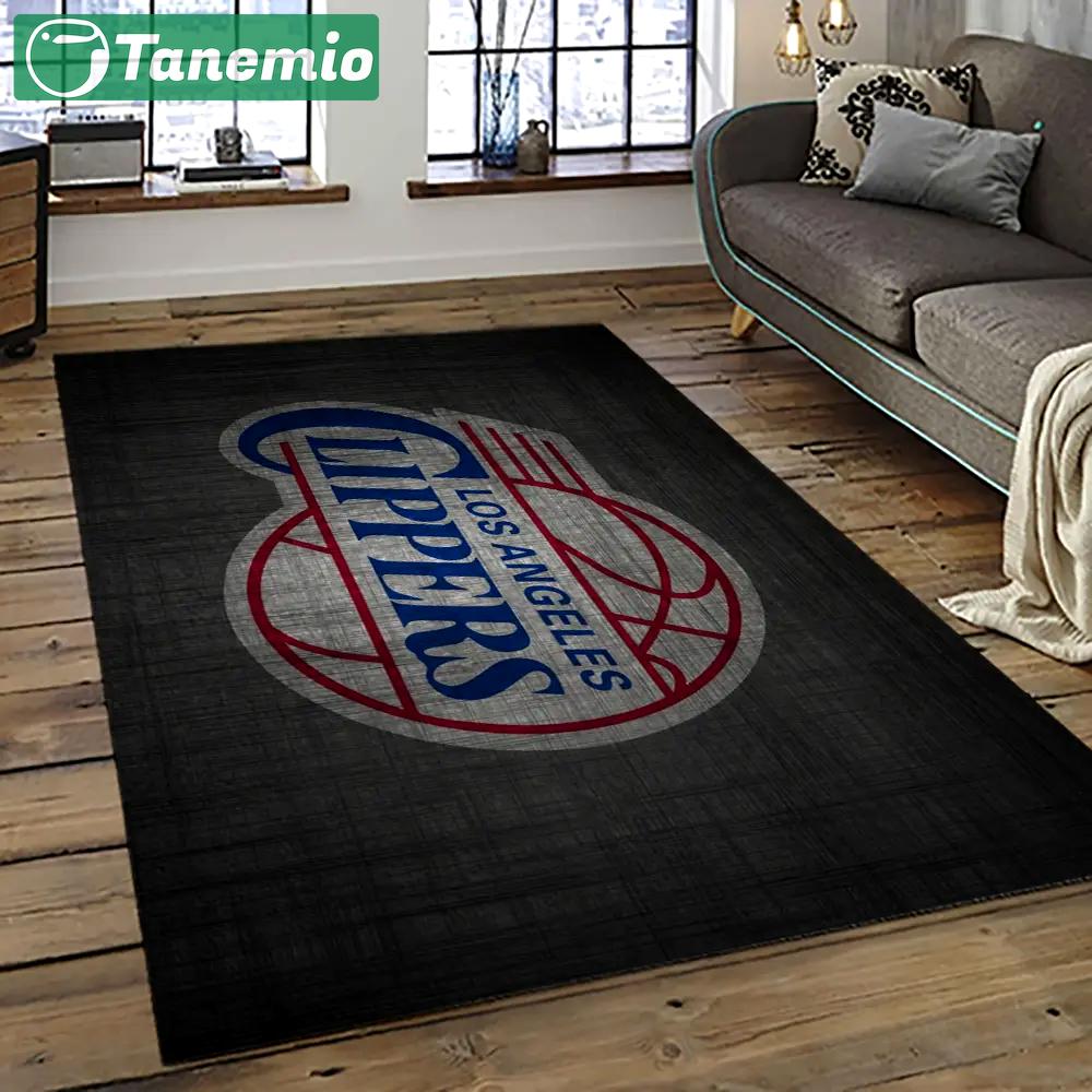 Nba los angeles clippers basketball team logo sport carpet rectangle area rug for living room lac12 Rectangle Rug