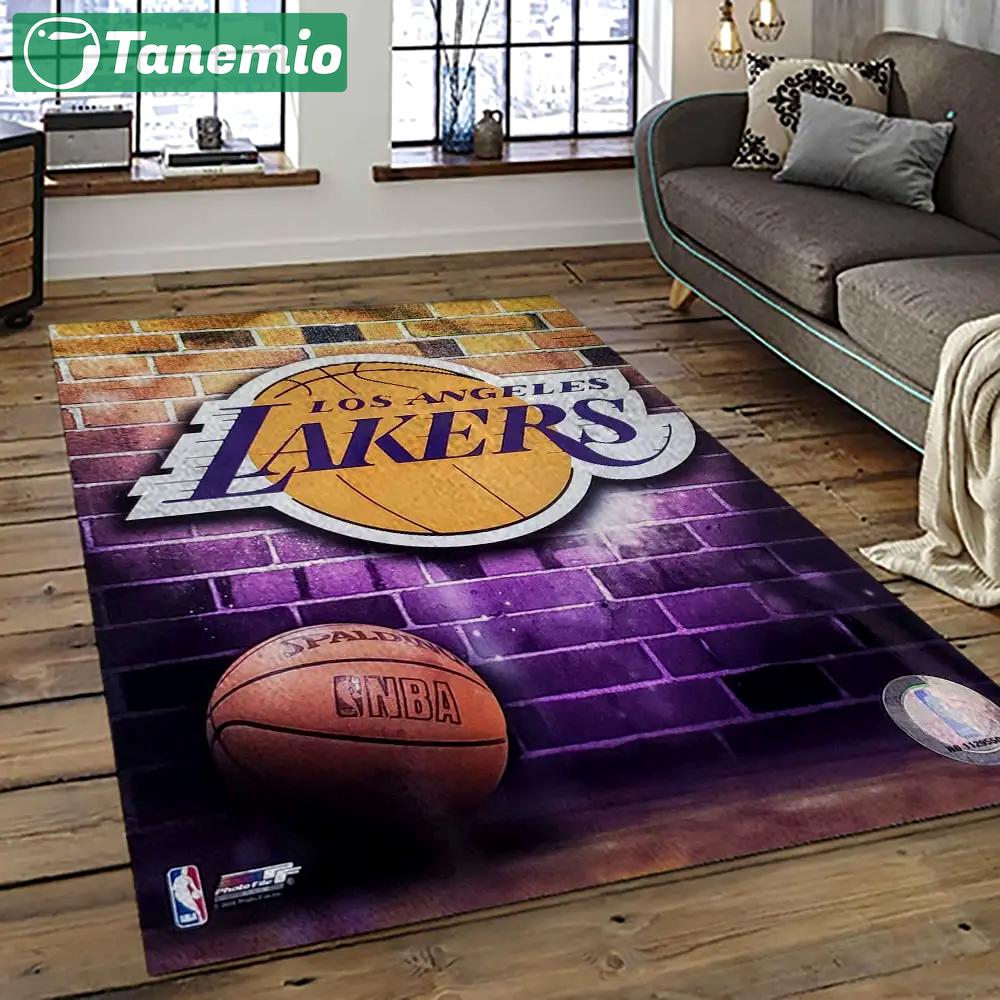 Nba los angeles lakers basketball team logo sport carpet area rug home decor best gift for friends lasl11 Rectangle Rug
