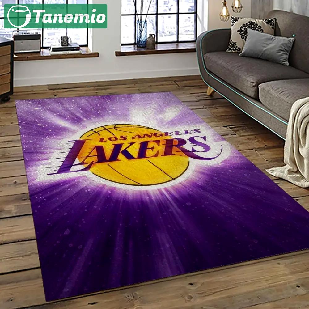 Nba los angeles lakers basketball team logo sport carpet area rug home decor best gift for friends lasl29 Rectangle Rug