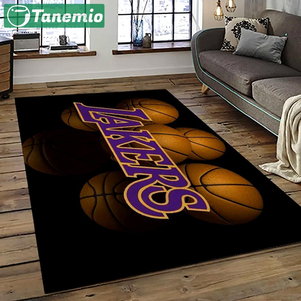 Nba los angeles lakers basketball team logo sport carpet area rug home decor best gift for friends lasl4 Rectangle Rug